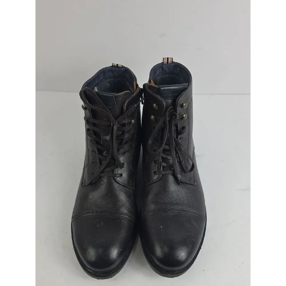 Ambitious Lace Up Leather Cap Toe Men's Ankle Boots Size‎ EU 43. US 10